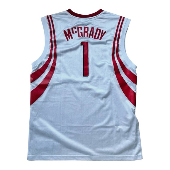 VTG Tracy McGrady Swingman Jersey Houston Rockets #1 White Reebok NBA Size: L - Picture 1 of 4